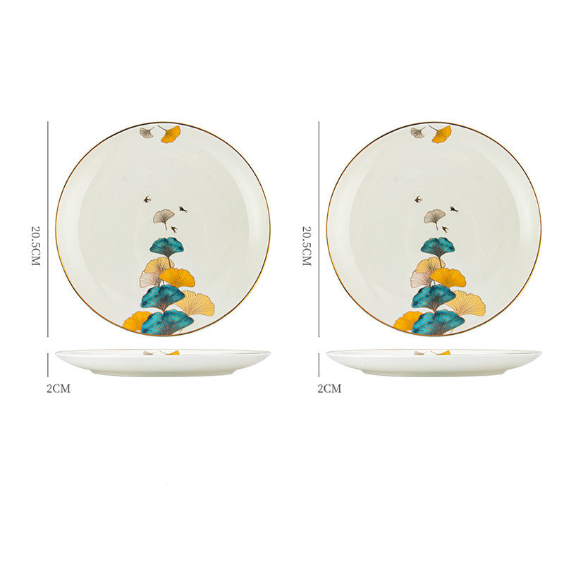 JC-250101DNW-022  Dinner Plates Ceramic Steak Plate Web Porcelain