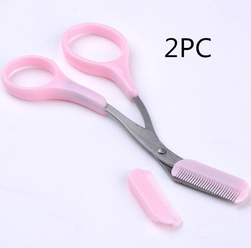 JC-241228BUT-039  Beauty tools eyebrow scissors with eyebrow comb