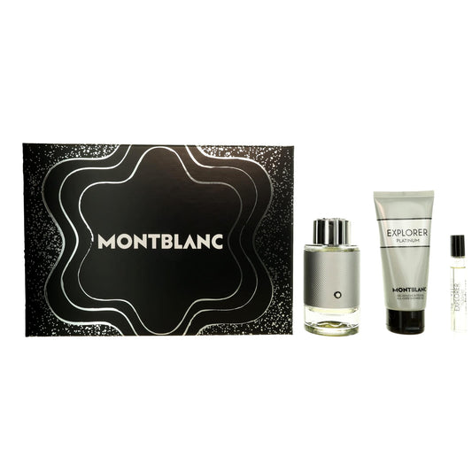 Explorer Platinum by Mont Blanc, 3 Piece Set for Men