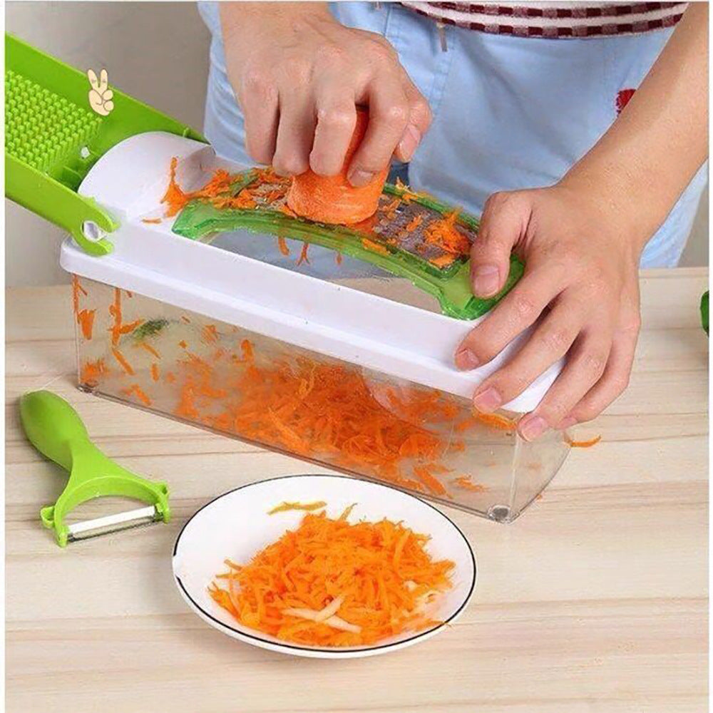 JC-241226KCT-017  12pcs Multifunctional Vegetable Chopper Handle Food Grate Food Chopper Vegetable Slicer Dicer Cut Kitchen Gadgets