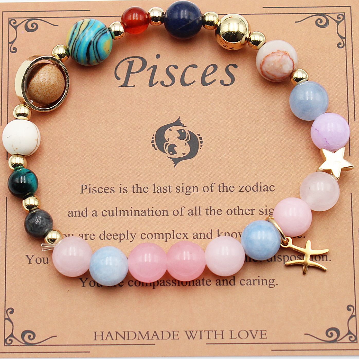 JC-241230BBJ-062  Eight Planets 12 Constellation Bracelet Morgan Stone Beaded Bracelet