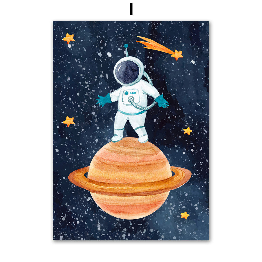 JC-250104PNT-037  Astronaut Wall Art Canvas Painting