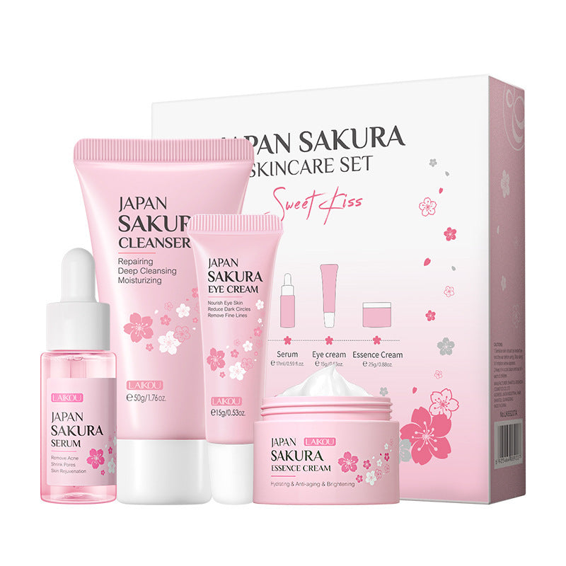 JCM-129CRM-24  Sakura Skin Care Set 4-piece Set Cleansing Eye Cream Face Cream