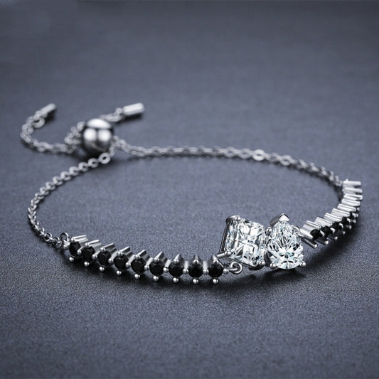 JC-241230BBJ-029  European And American Fashion Women's Diamond Bracelet Micro Inlaid Zircon