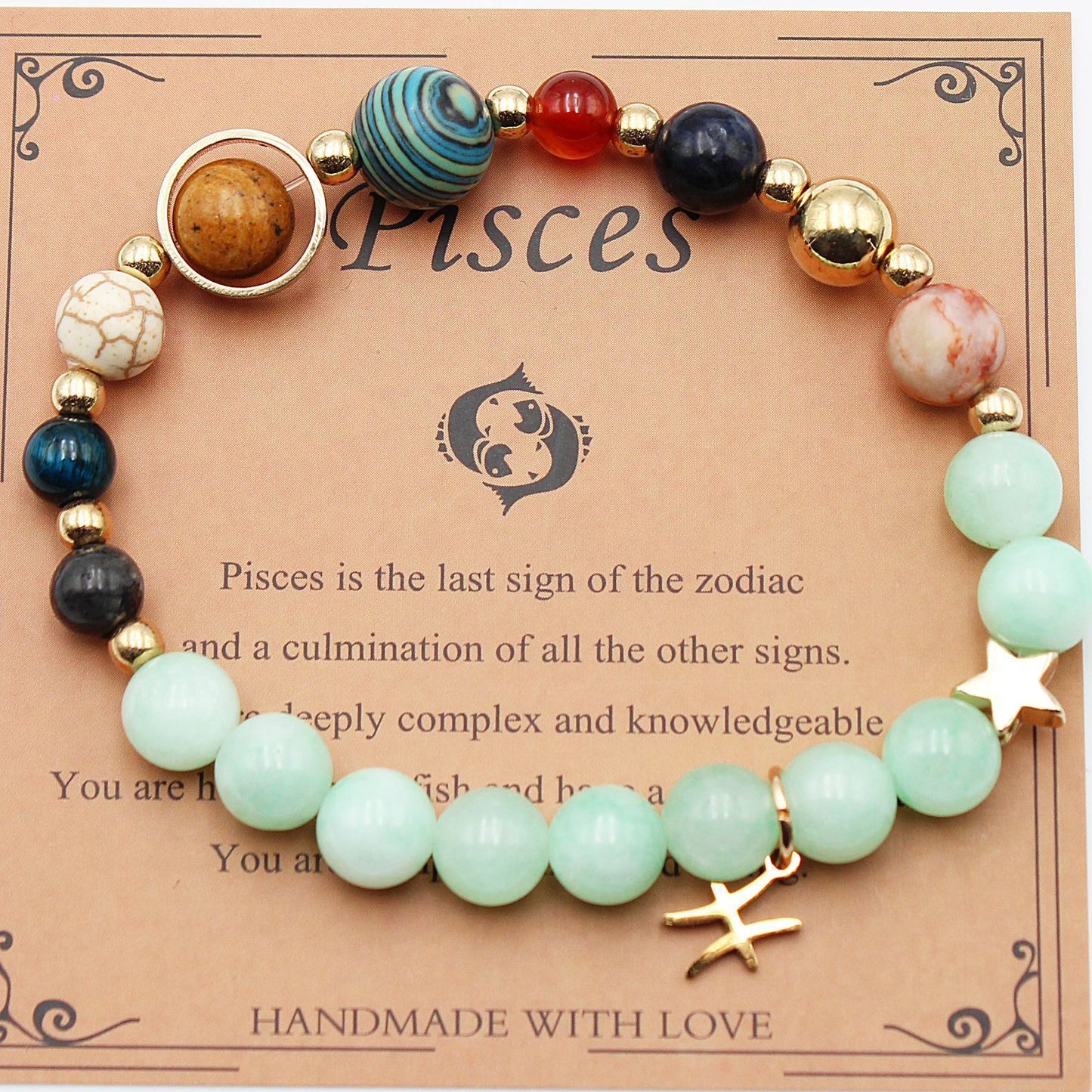 JC-241230BBJ-062  Eight Planets 12 Constellation Bracelet Morgan Stone Beaded Bracelet