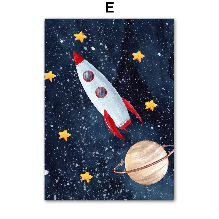 JC-250104PNT-037  Astronaut Wall Art Canvas Painting