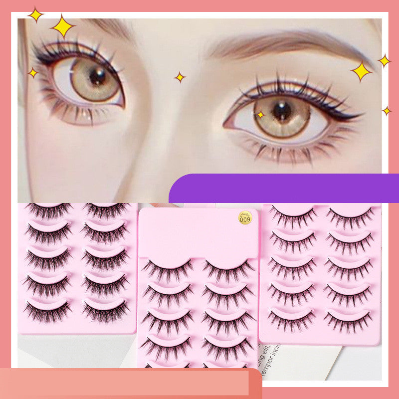 JC-241231MUP-016  5 Pairs Manga Lashes New Arrival Anime Cosplay Natural Wispy  Korean Makeup Artificial False Eyelashes