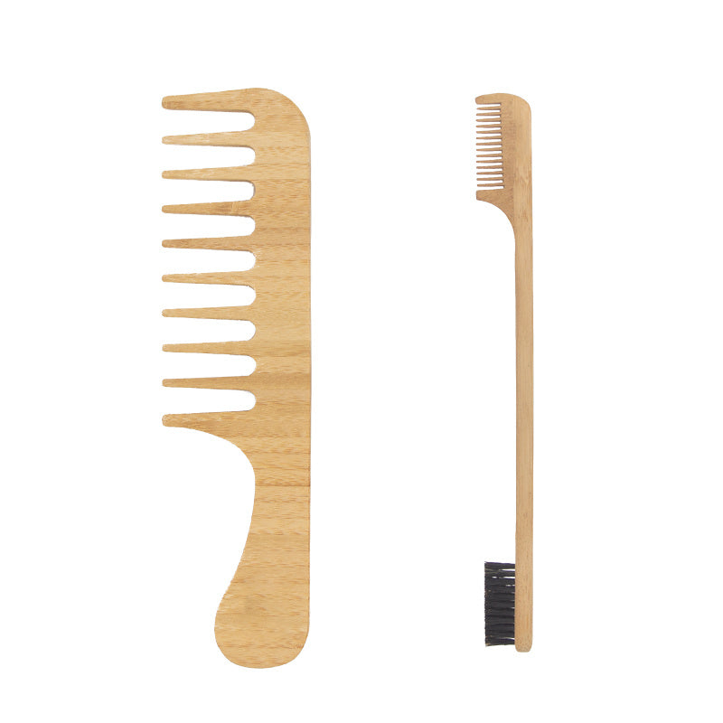 JC-241228BUT-109  Big Tooth Smooth Hair Brush, Hair Comb, Bamboo Comb