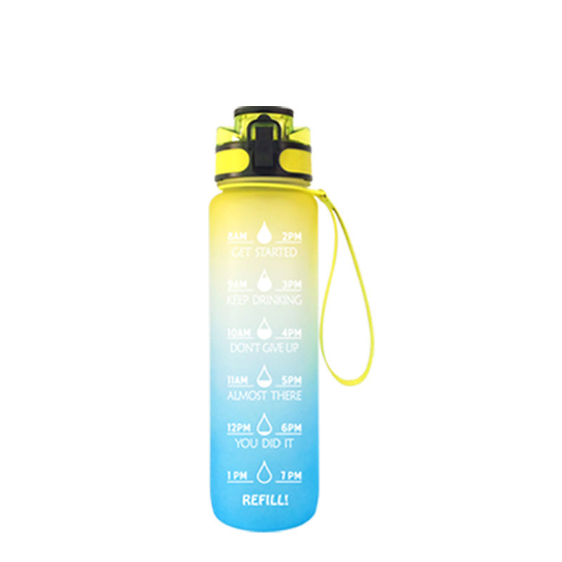 JC-250103DWR-014  Transparent Flask Water Bottle 1000ml Bottled Kawaii Bottle Bpa Free Infuser Plastic Milk Sports Clear Water Bottle Kawaii Cup