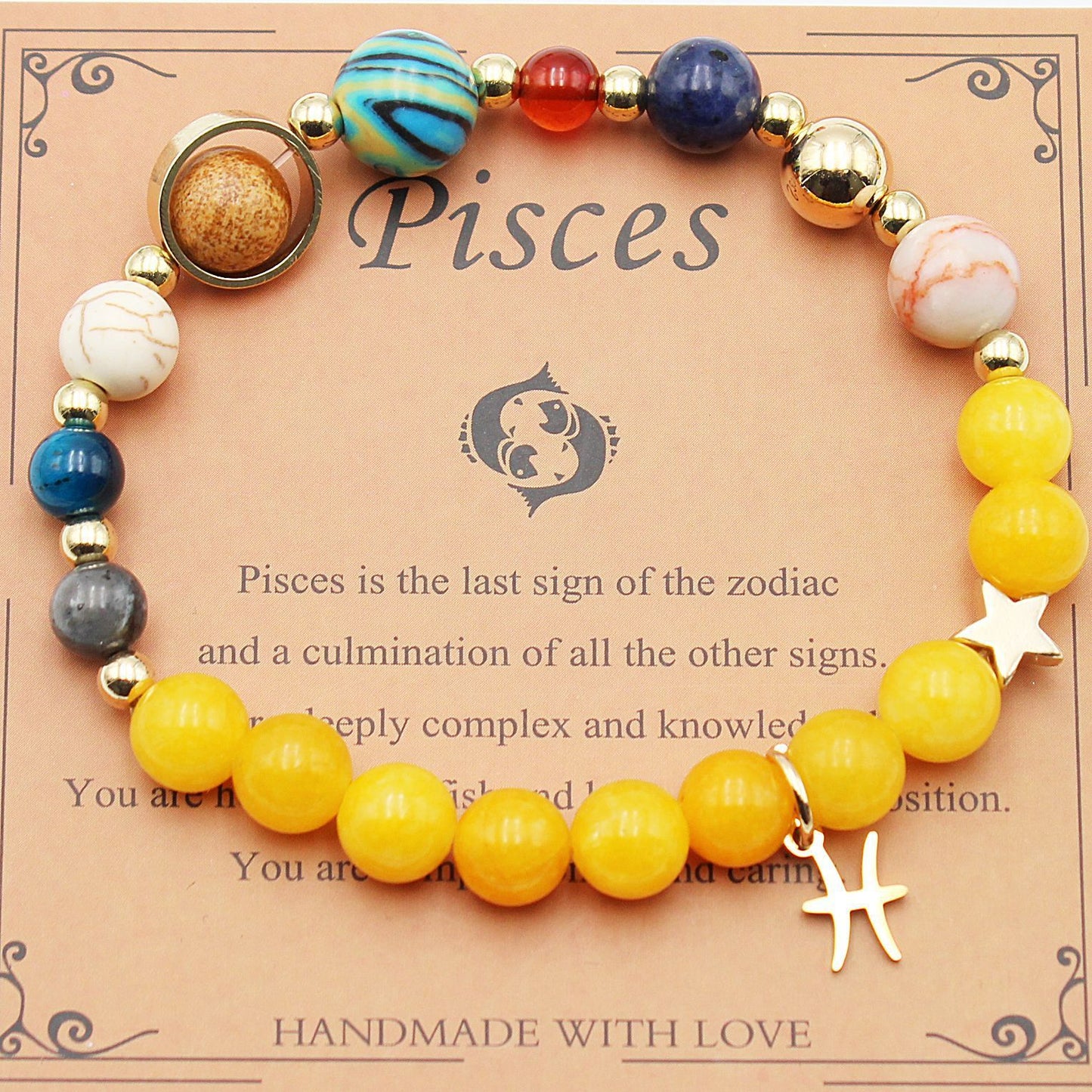 JC-241230BBJ-062  Eight Planets 12 Constellation Bracelet Morgan Stone Beaded Bracelet