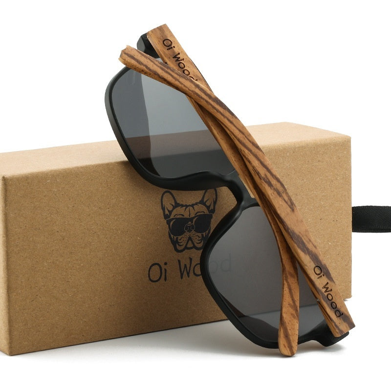 JC-250105MGL-002  Wooden Sunglasses Polarized Sun Protection Vintage Sunglasses