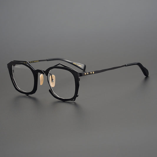 JC-250105MGL-043  Handmade Irregular Shape Glasses Frame With Myopic Glasses Option