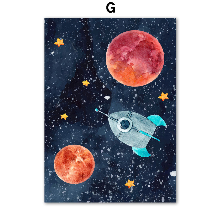 JC-250104PNT-037  Astronaut Wall Art Canvas Painting