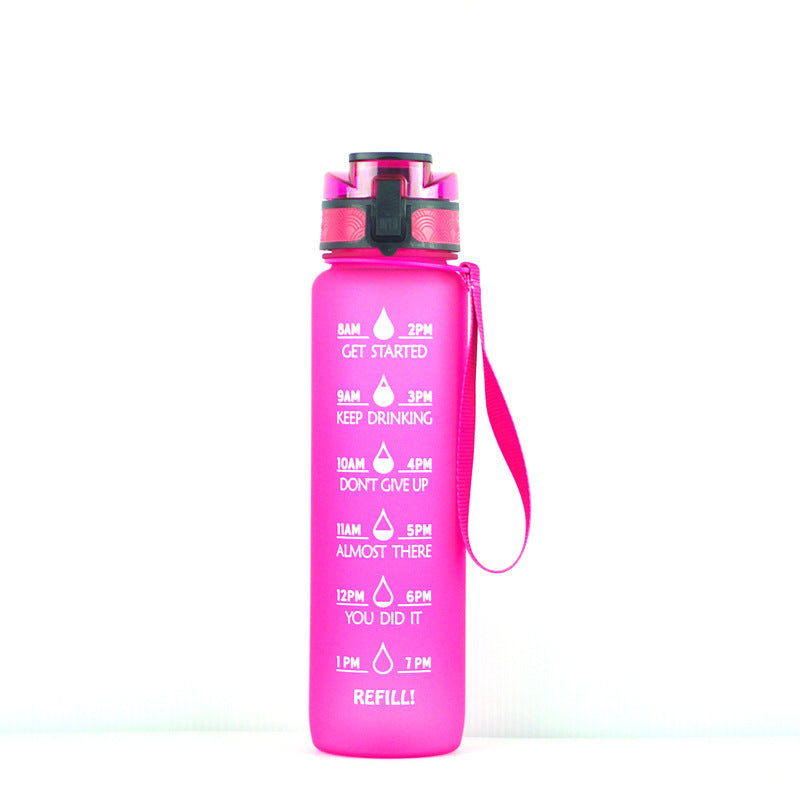 JC-250103DWR-014  Transparent Flask Water Bottle 1000ml Bottled Kawaii Bottle Bpa Free Infuser Plastic Milk Sports Clear Water Bottle Kawaii Cup