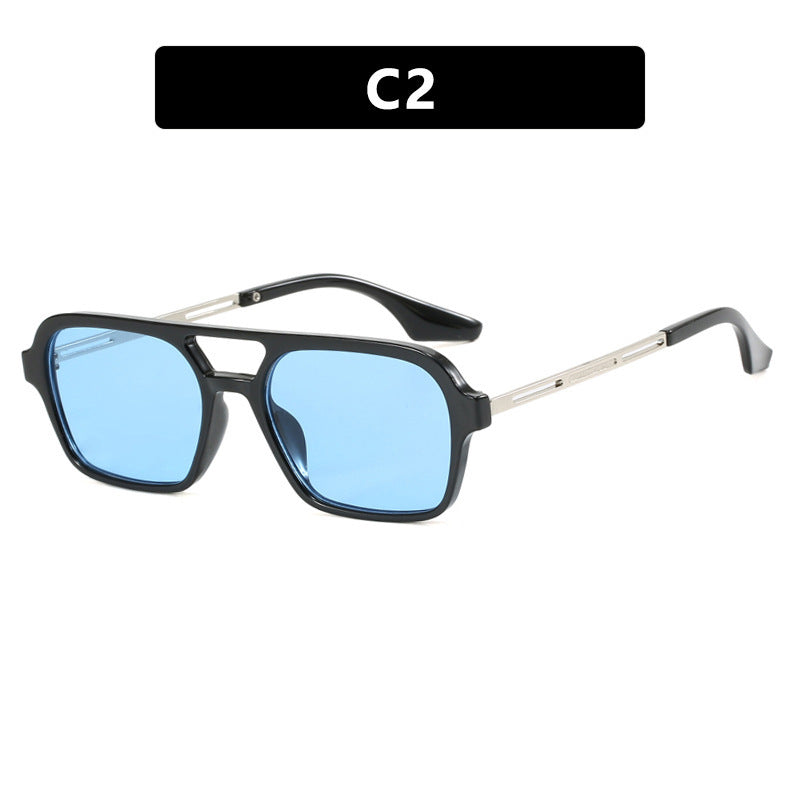 JC-250105MGL-021  Men's New Retro Square Frame Sunglasses