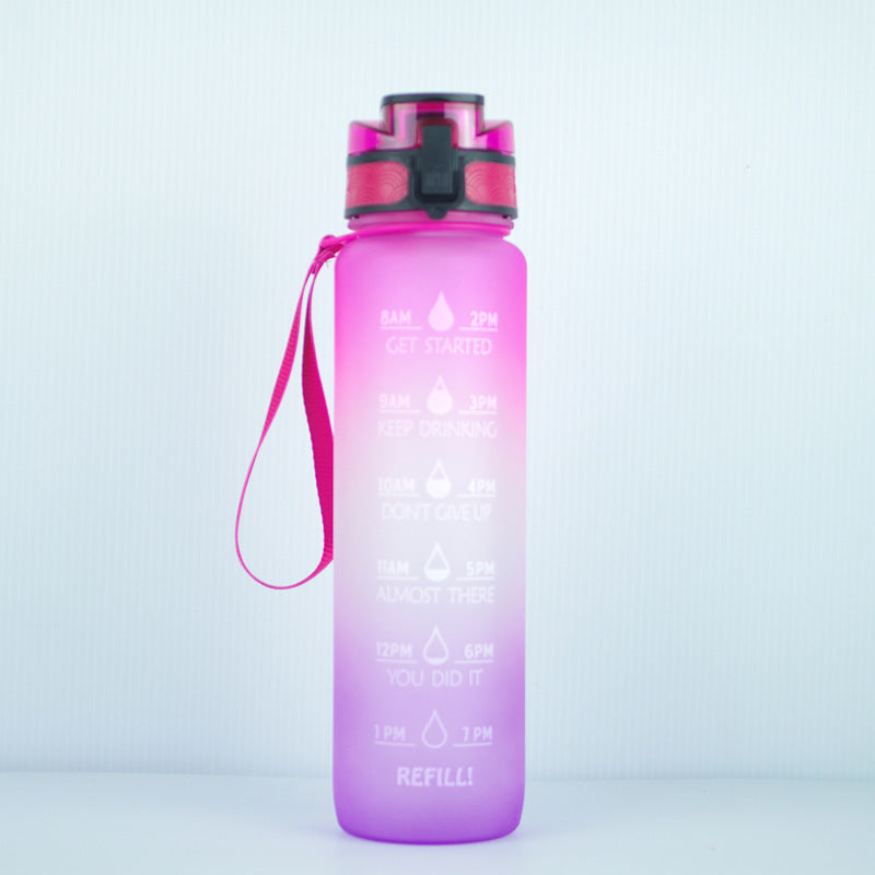 JC-250103DWR-014  Transparent Flask Water Bottle 1000ml Bottled Kawaii Bottle Bpa Free Infuser Plastic Milk Sports Clear Water Bottle Kawaii Cup