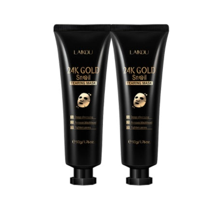 JC-017MSK-24  Gold Foil Snail Tear-Off Mask Hydrating