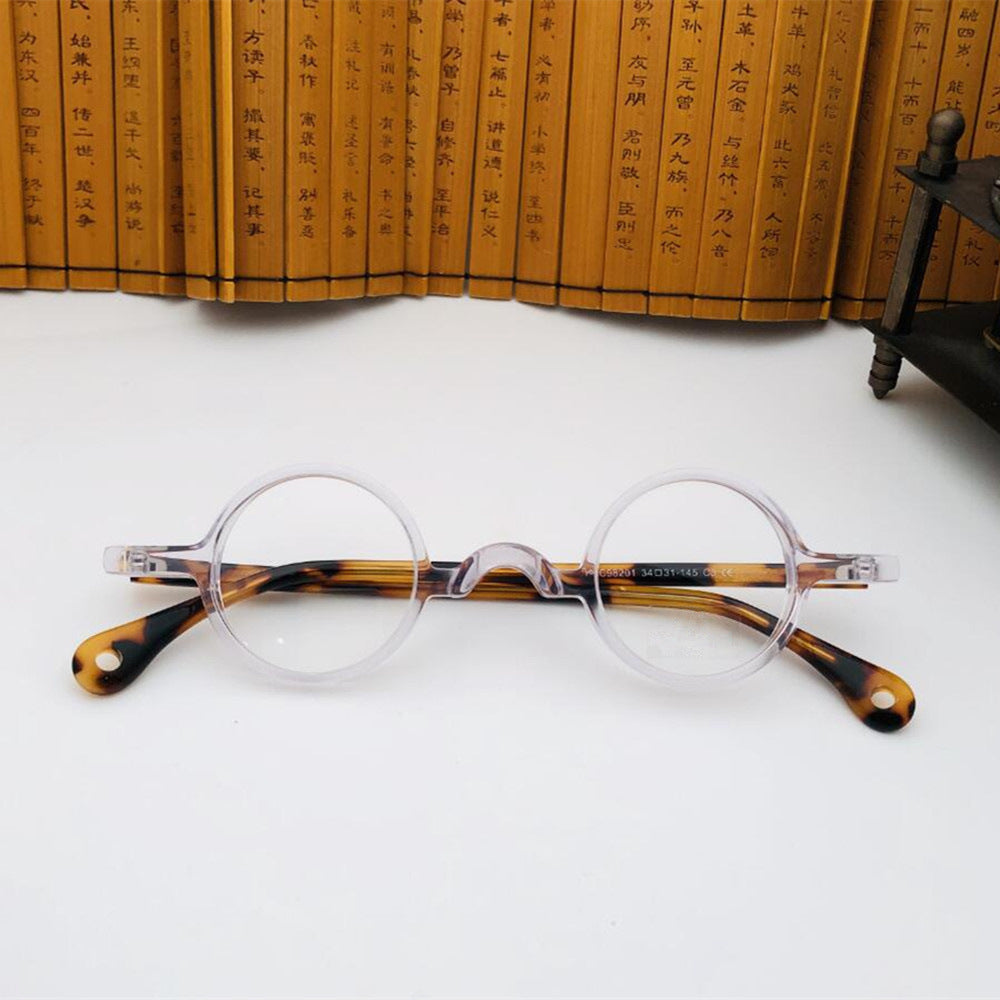 JC-250105MGL-007  Retro Small Round Plate 34mm Glasses Frame