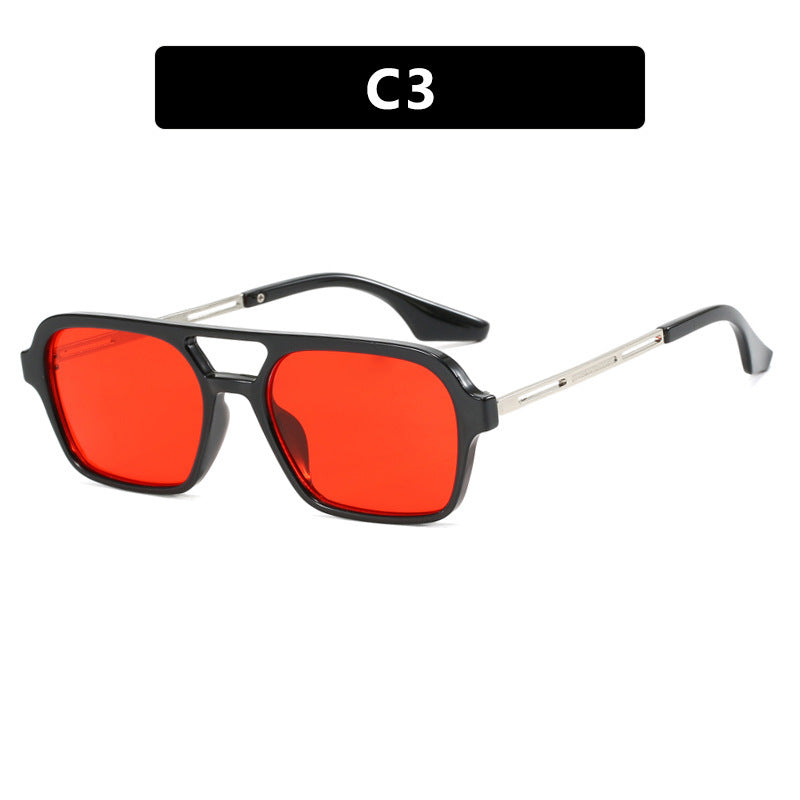 JC-250105MGL-021  Men's New Retro Square Frame Sunglasses