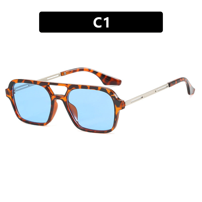 JC-250105MGL-021  Men's New Retro Square Frame Sunglasses