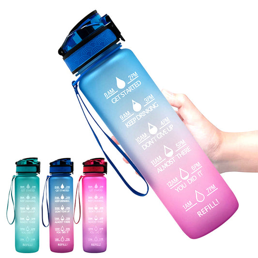 JC-250103DWR-070  10 00Ml Sports Water Bottle Gradient Plastic Water Cup