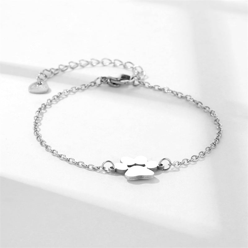 JC-241230BBJ-085  Stainless Steel Dog's Paw Bracelet