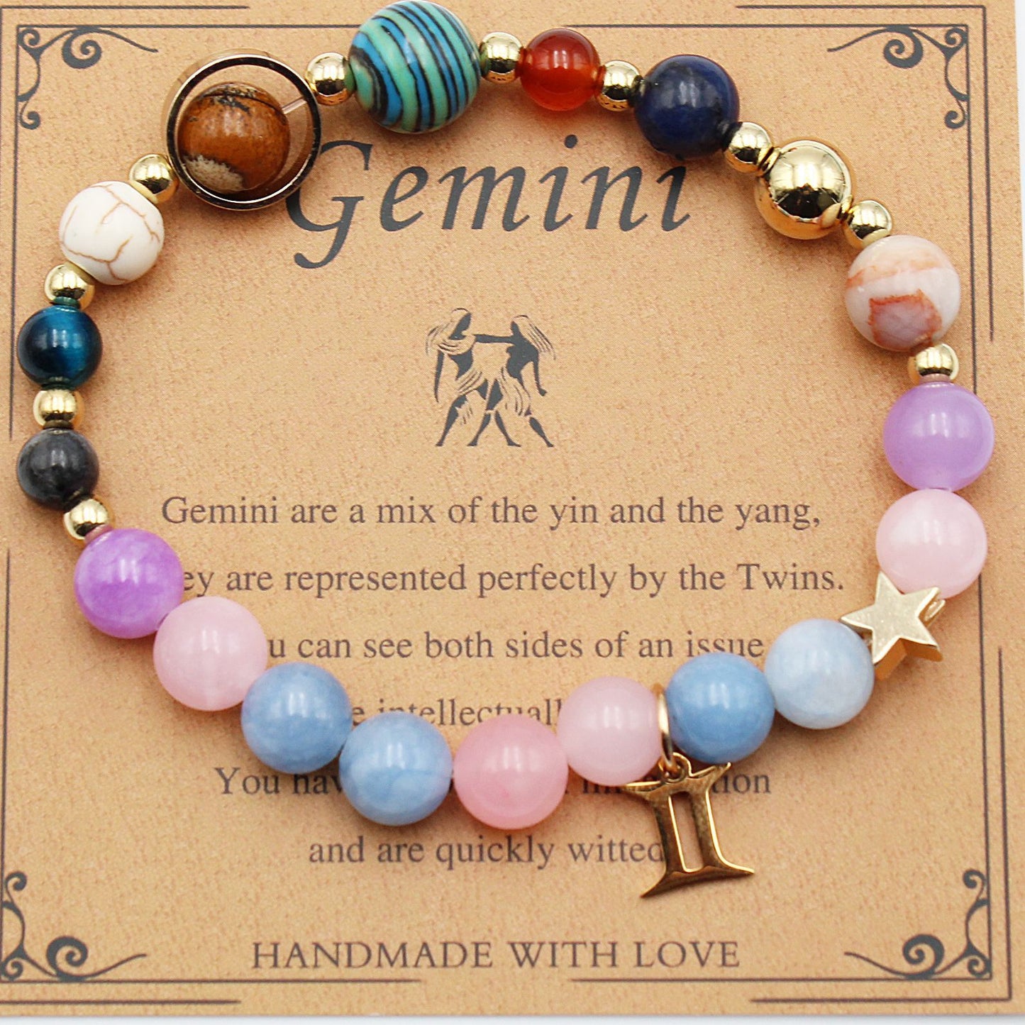 JC-241230BBJ-062  Eight Planets 12 Constellation Bracelet Morgan Stone Beaded Bracelet