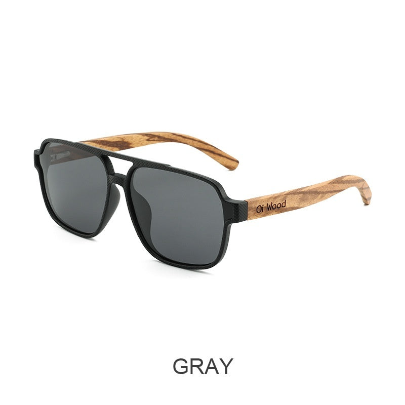 JC-250105MGL-002  Wooden Sunglasses Polarized Sun Protection Vintage Sunglasses