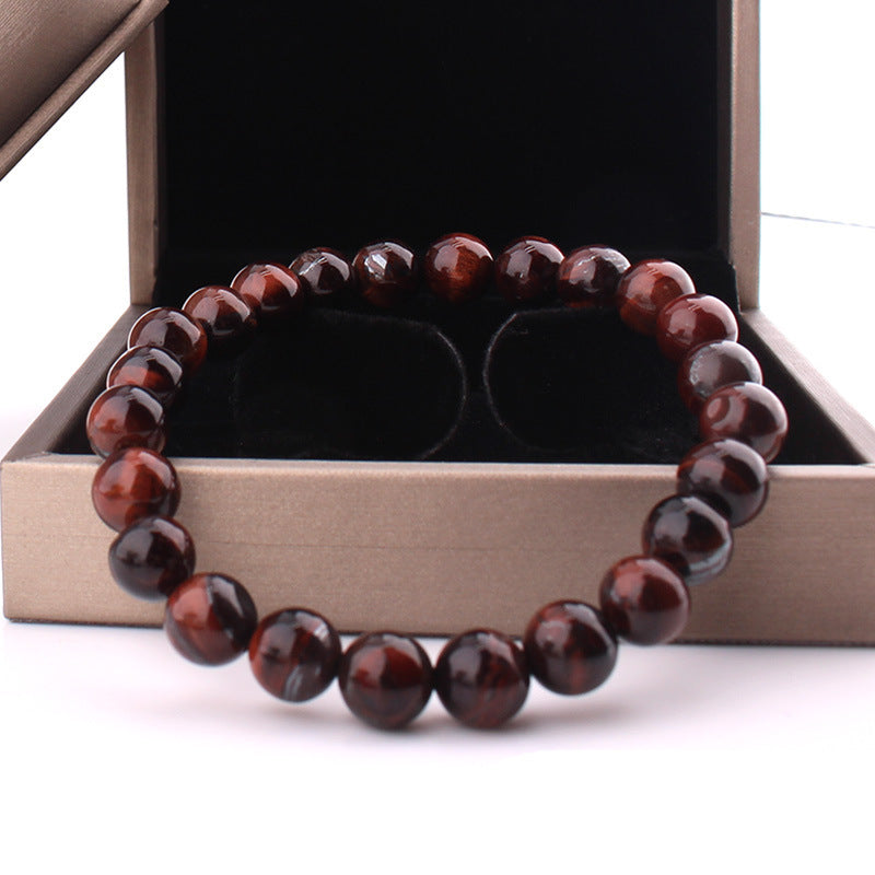 JC-241230BBJ-007  Vintage Style  8mm Red Tiger Eye Bracelet Anti-fatigue