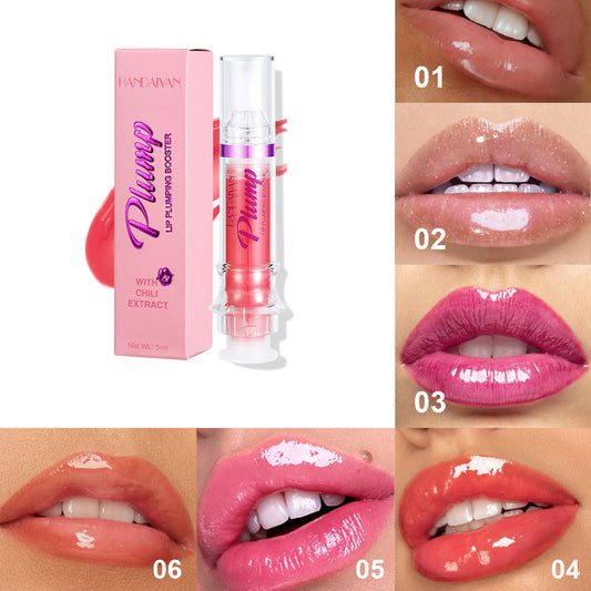 JC-241231MUP-032  New Tube Lip Rich Lip Color Slightly Spicy Lip Honey Lip Glass Mirror Face Lip Mirror Liquid Lipstick