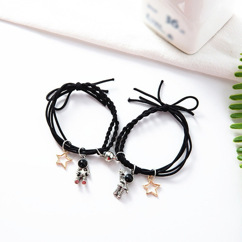 JC-241230BBJ-039  A Pair Of Magnetic Couple Bracelets Induce Vibration