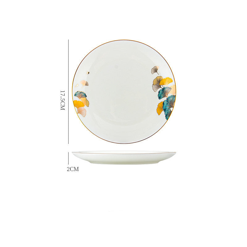 JC-250101DNW-022  Dinner Plates Ceramic Steak Plate Web Porcelain