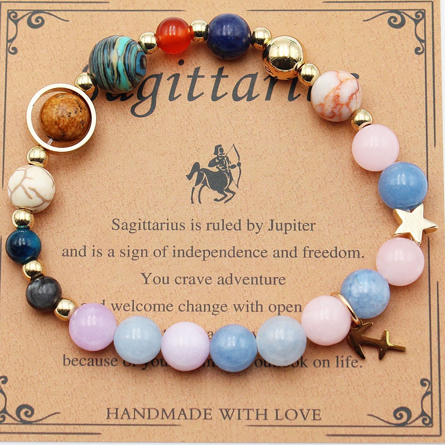 JC-241230BBJ-062  Eight Planets 12 Constellation Bracelet Morgan Stone Beaded Bracelet