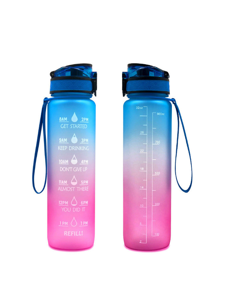 JC-250103DWR-014  Transparent Flask Water Bottle 1000ml Bottled Kawaii Bottle Bpa Free Infuser Plastic Milk Sports Clear Water Bottle Kawaii Cup