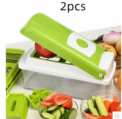 JC-241226KCT-017  12pcs Multifunctional Vegetable Chopper Handle Food Grate Food Chopper Vegetable Slicer Dicer Cut Kitchen Gadgets